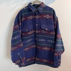 Vtg Players by Van Heusen Aztec Patterned Jacket Size L